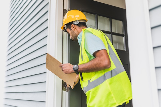 man doing property inspection